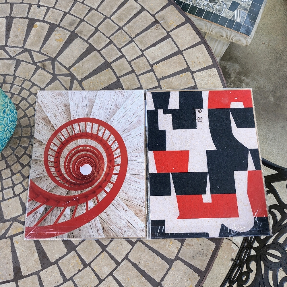 Ikea BILD Poster Pack 12 1/4" X 16 1/4" 3 Pack Red And Black Poster Prints